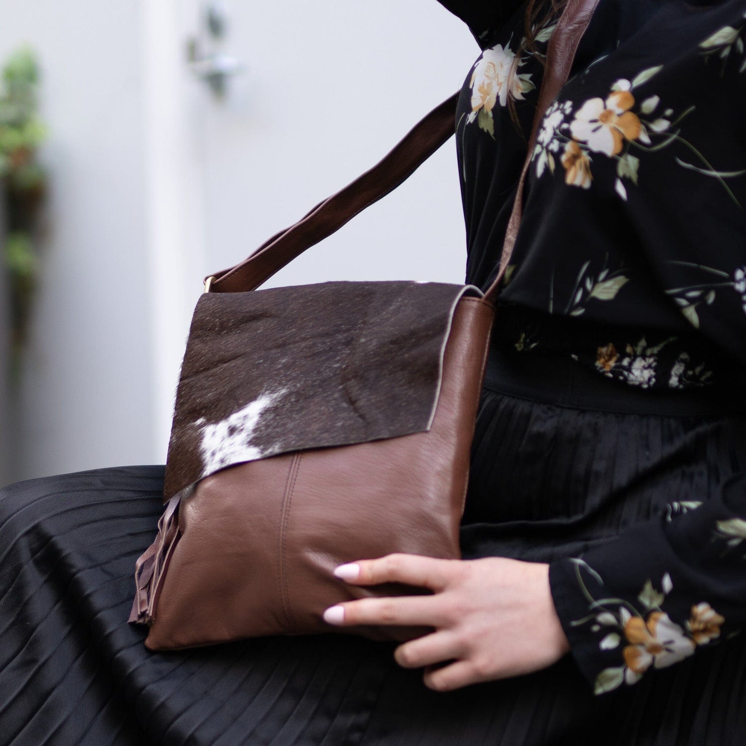 Mini Raw Cut Cowhide Handbag