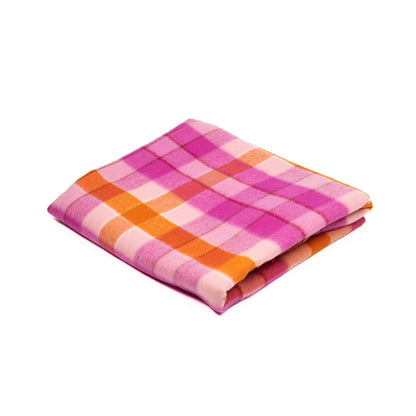 Blush N Blaze Tartan Lambswool Blanket