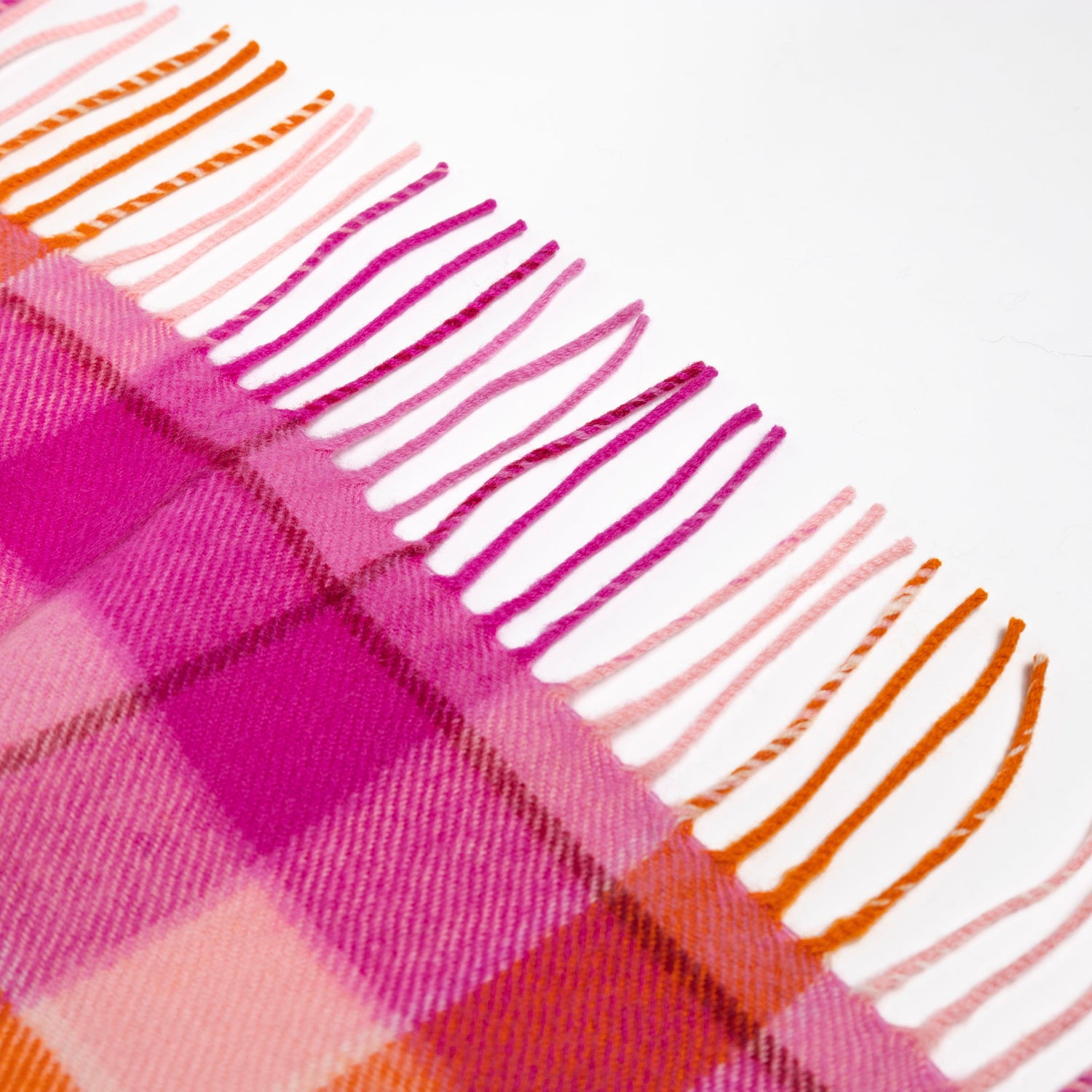 Blush N Blaze Tartan Lambswool Blanket