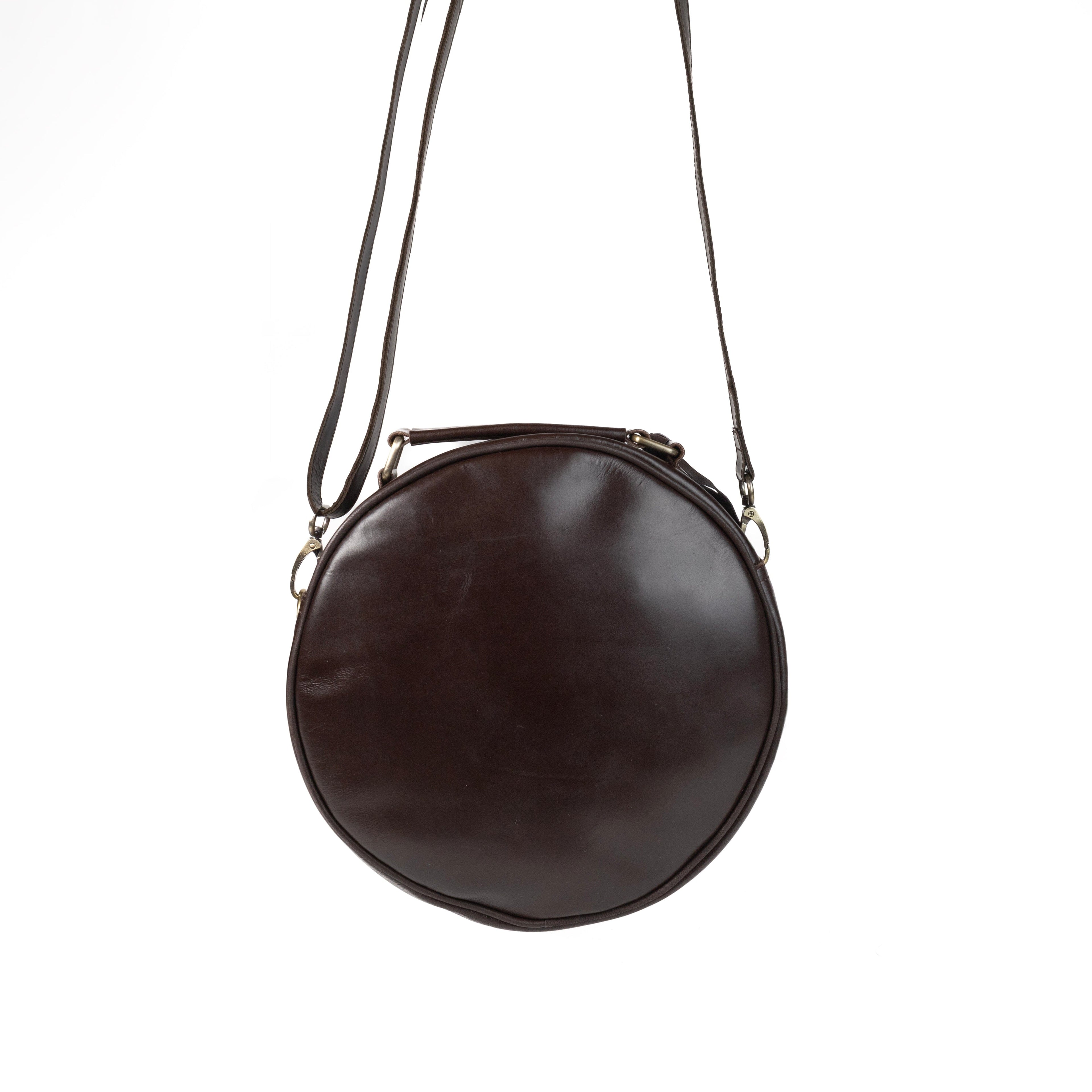 Fur Leather Barrel Handbag