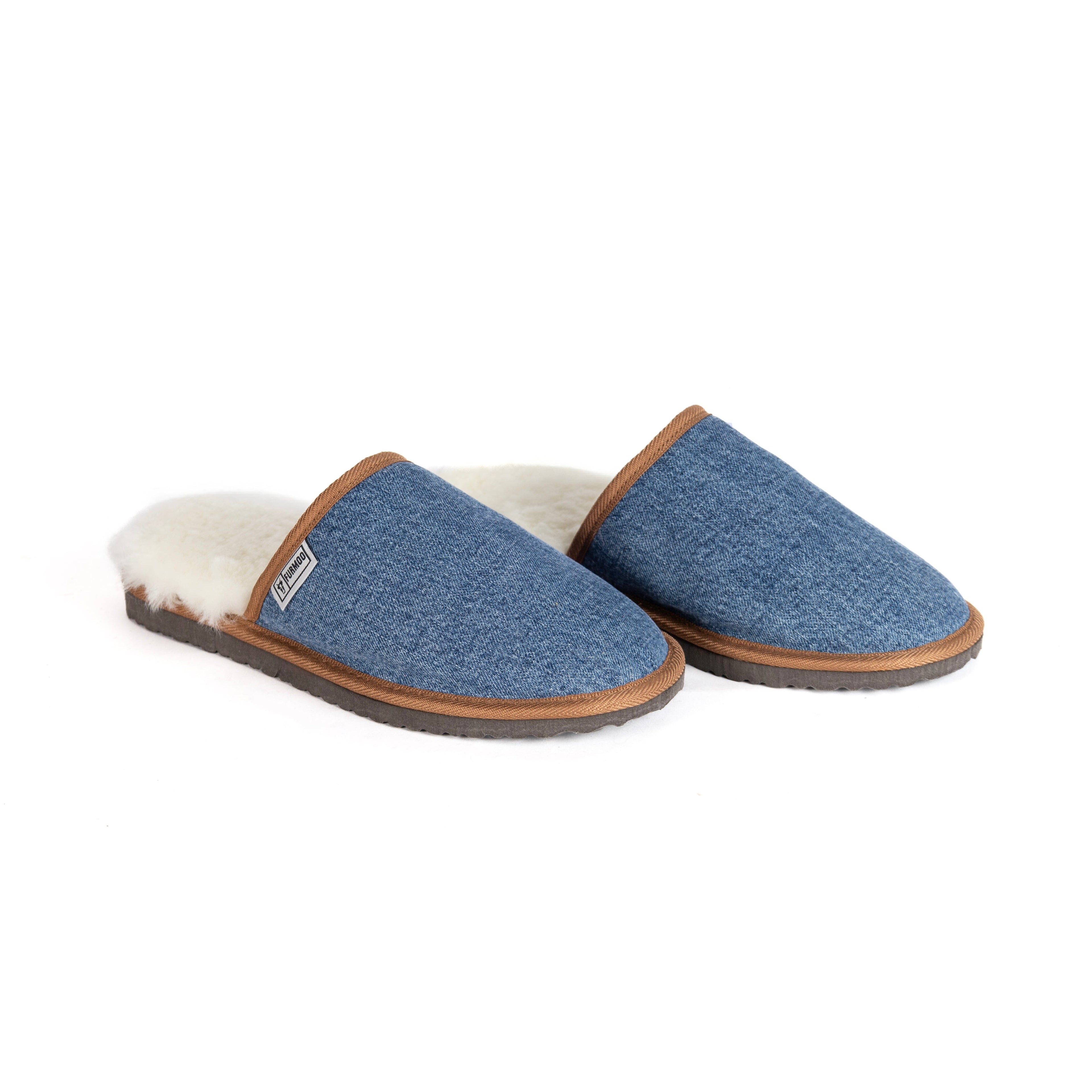 Denim Drift Sheepskin Slippers