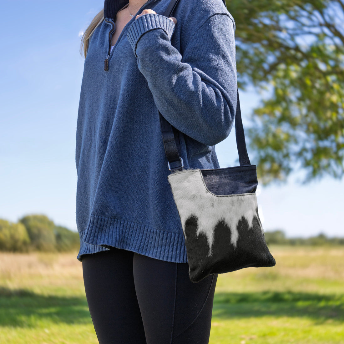 Mini Leather Cowhide Messenger Bag