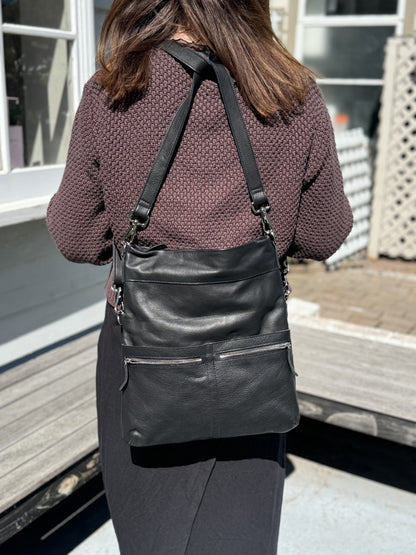 Morphé 3 n 1 leather tote , crossbody and a backpack