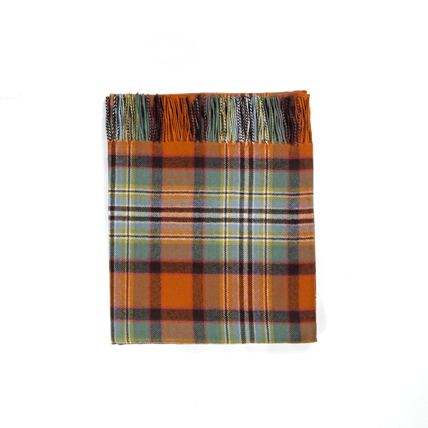 Borders Dundee Old Weathered Tartan Lambswool Blanket - Pre order