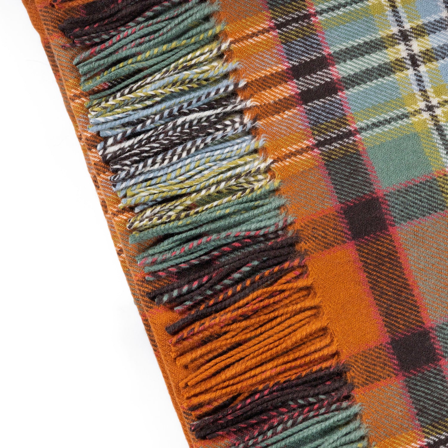 Borders Dundee Old Weathered Tartan Lambswool Blanket - Pre order
