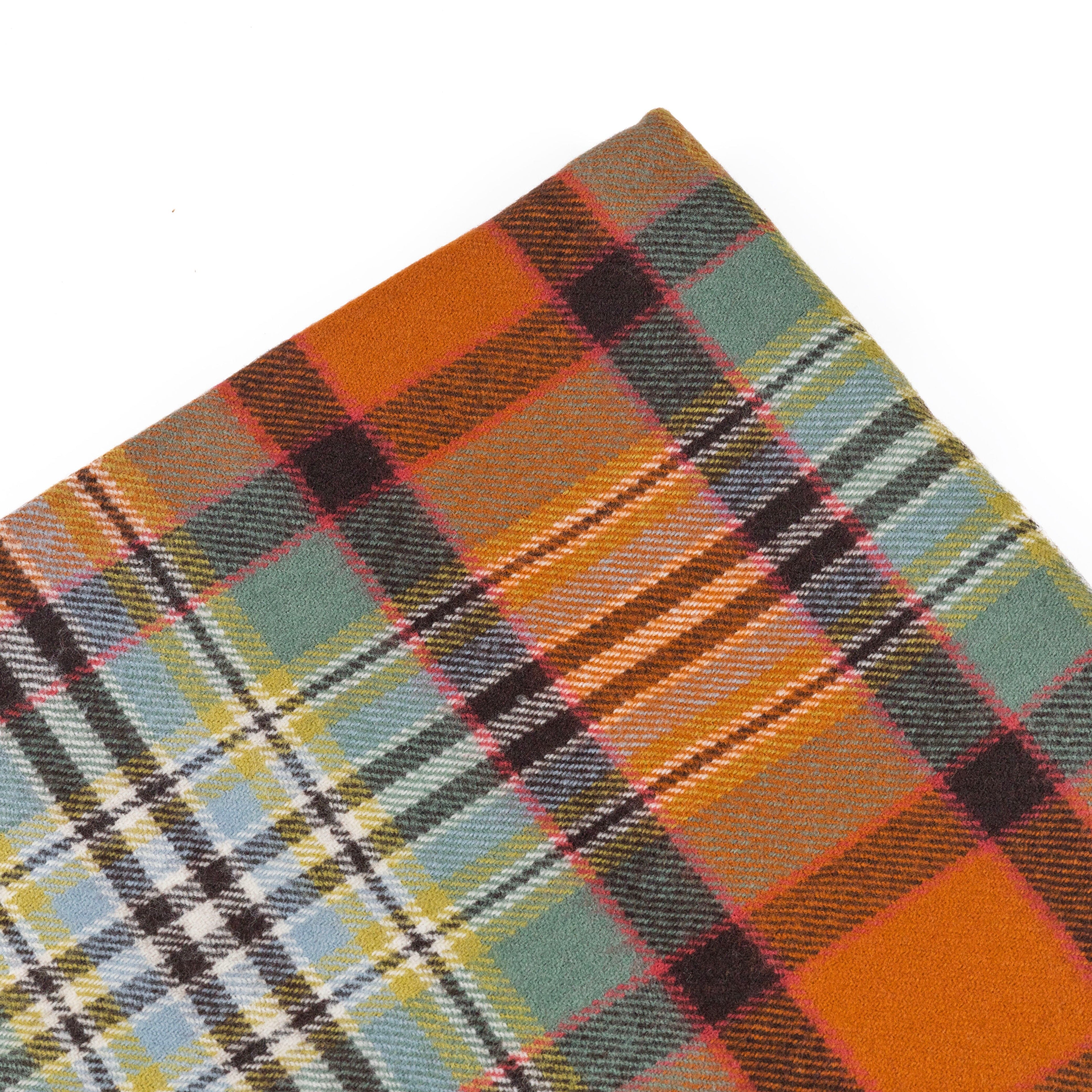 Borders Dundee Old Weathered Tartan Lambswool Blanket - Pre order