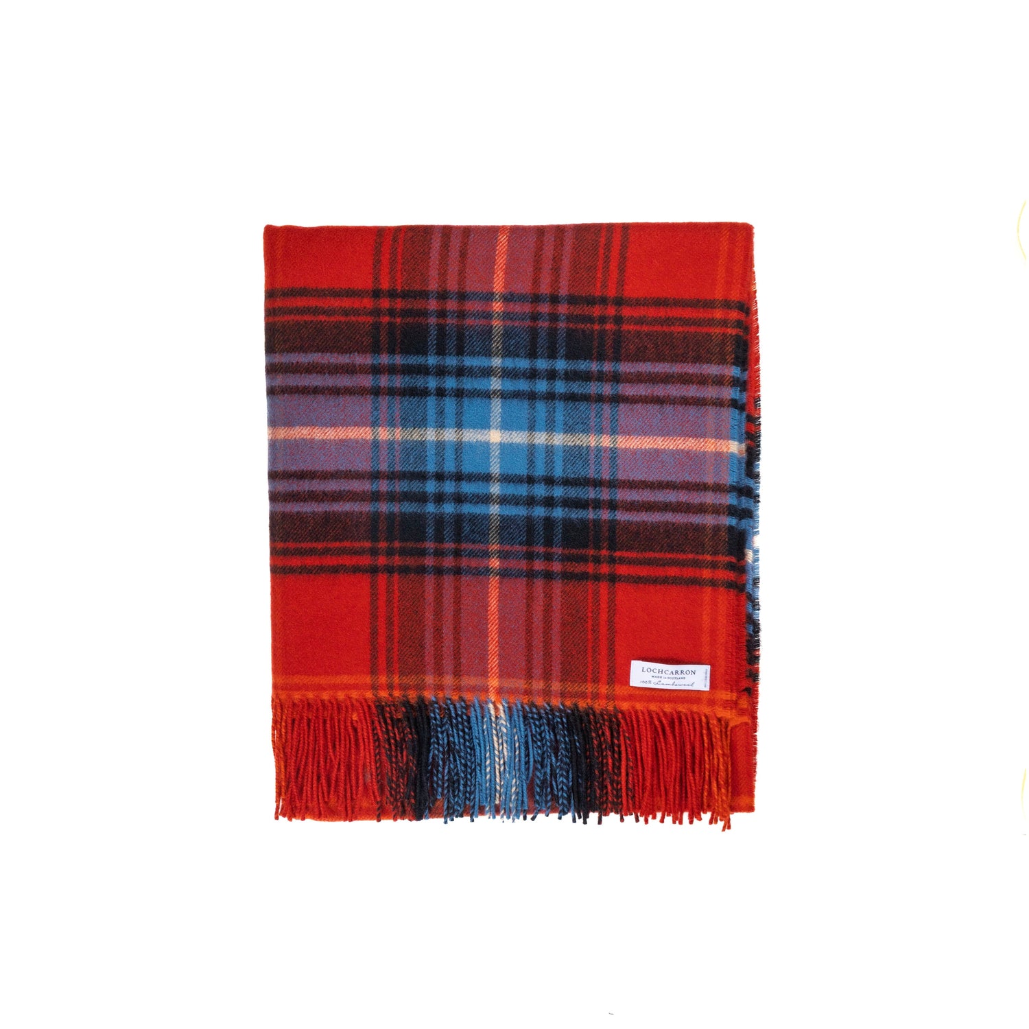 Lochcarron Ruby Tartan Lambswool Blanket