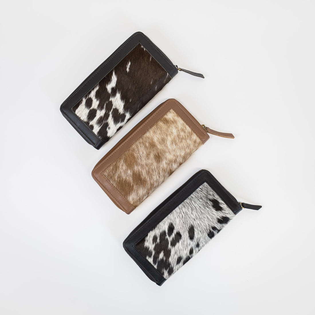 Leather Trim Cowhide Wallet