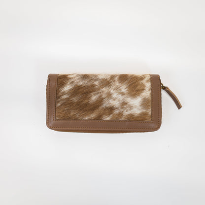 Leather Trim Cowhide Wallet