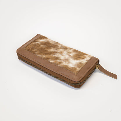 Leather Trim Cowhide Wallet