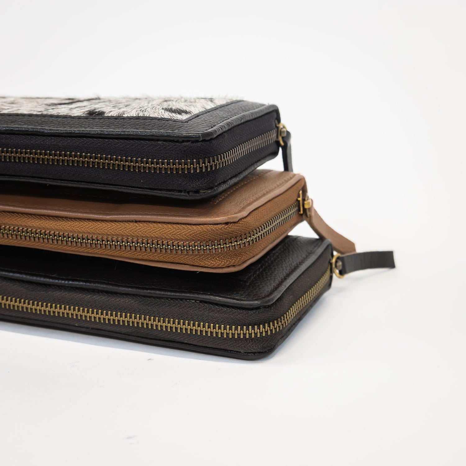 Leather Trim Cowhide Wallet