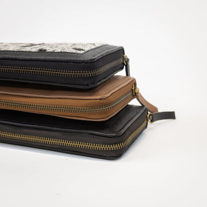 Leather Trim Cowhide Wallet