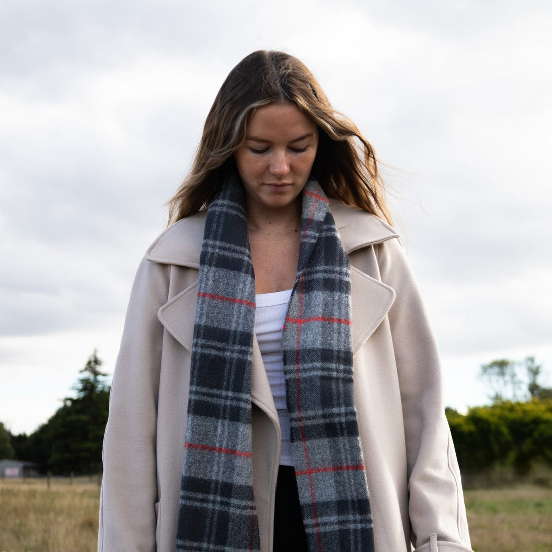 Bowhill Moffat Modern Lambswool Scarf | Wool Scarf - Pre order