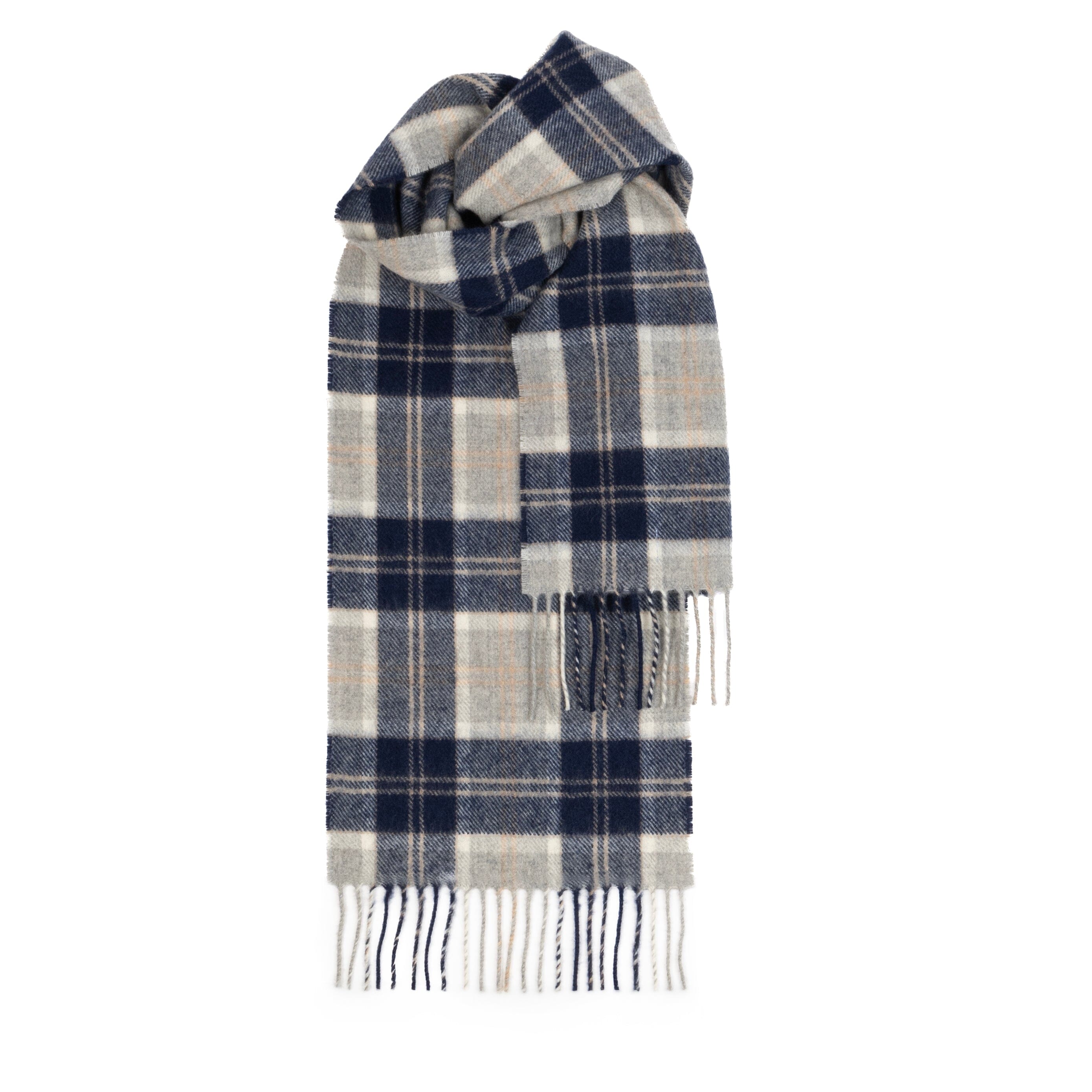 Bowhill Bannockbane Grey Lambswool Scarf | Wool Scarf