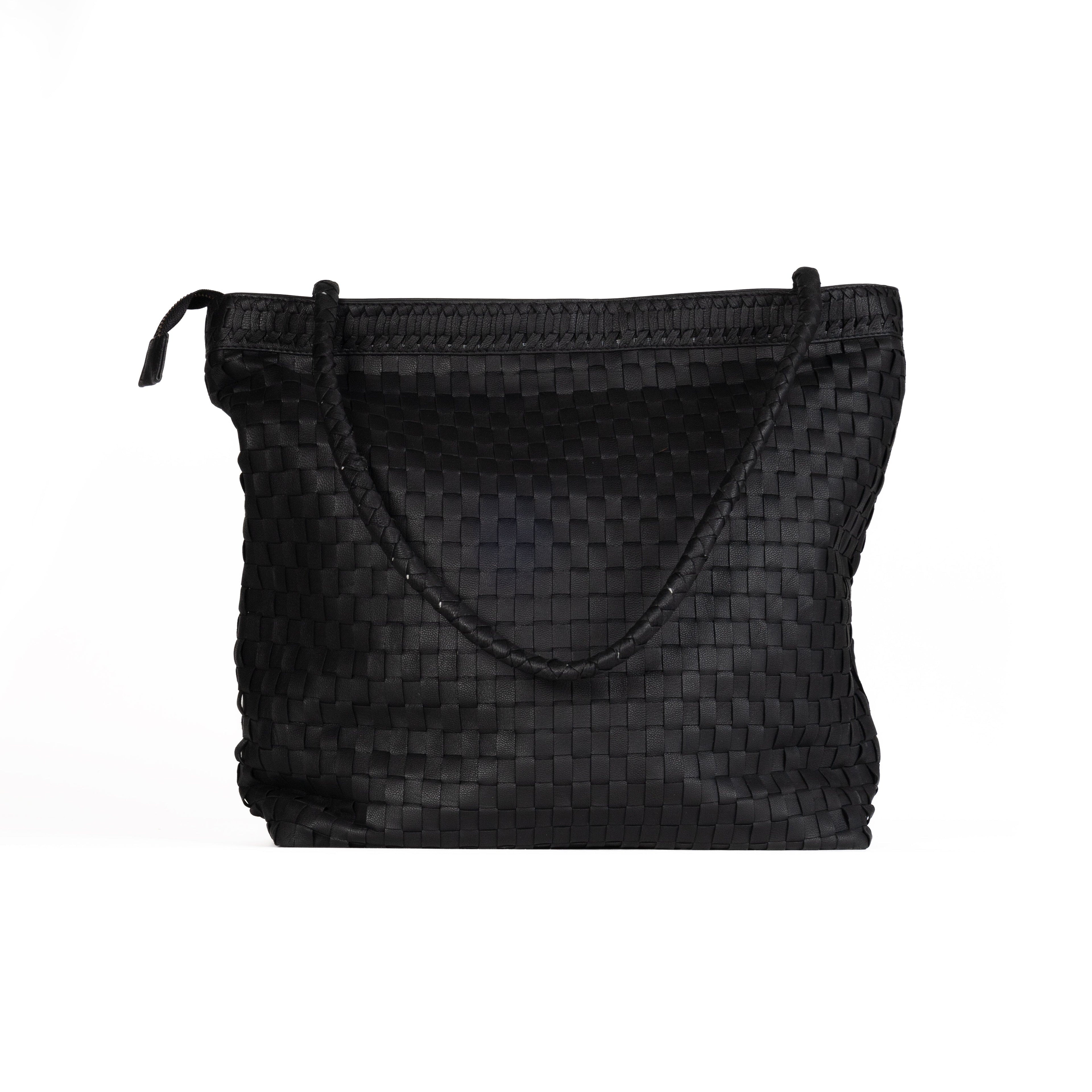 The Hold All Weave Leather Tote Bag