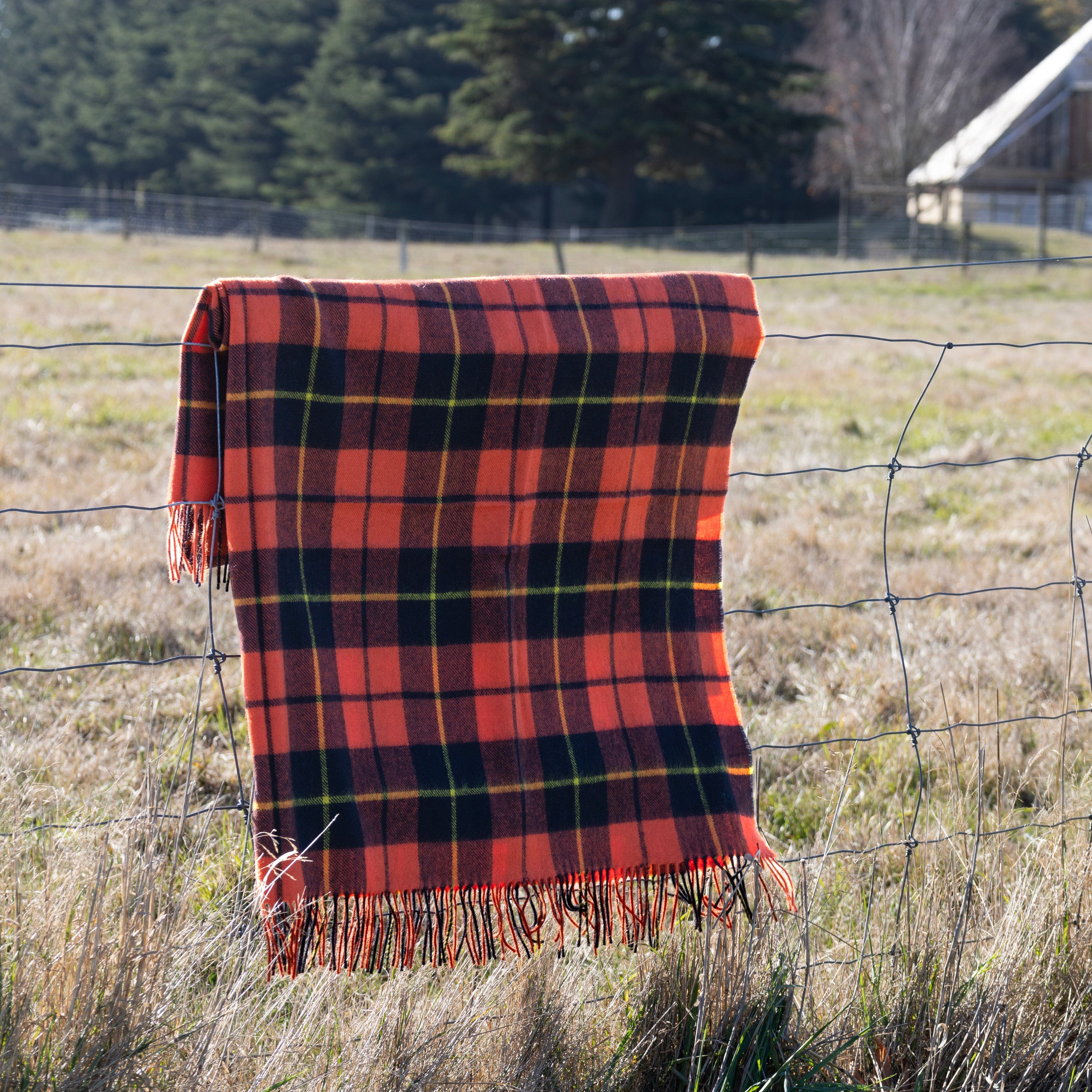 Wallace Ancient Tartan Lambswool Blanket