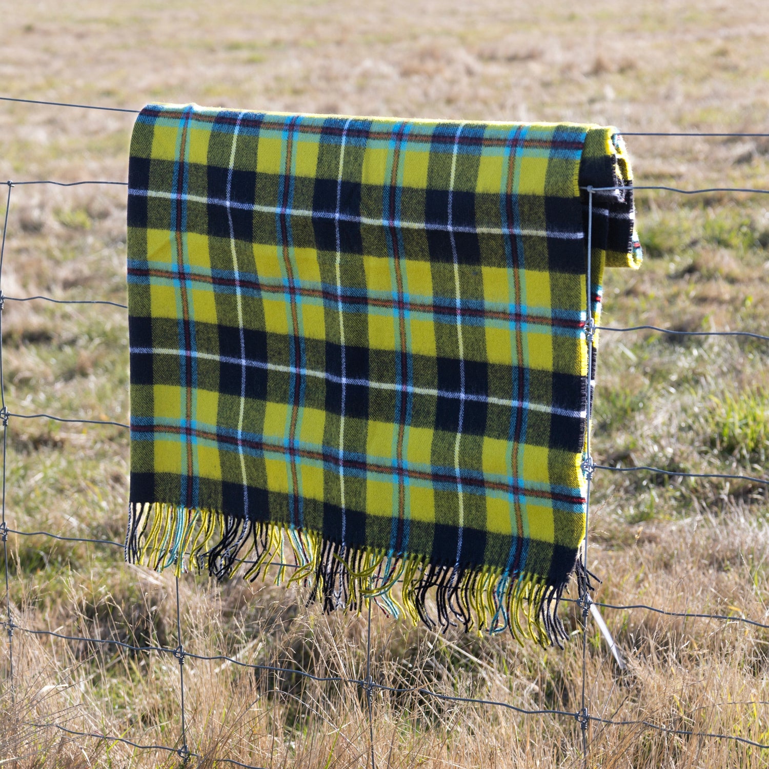 Cornish National Tartan Lambswool Blanket