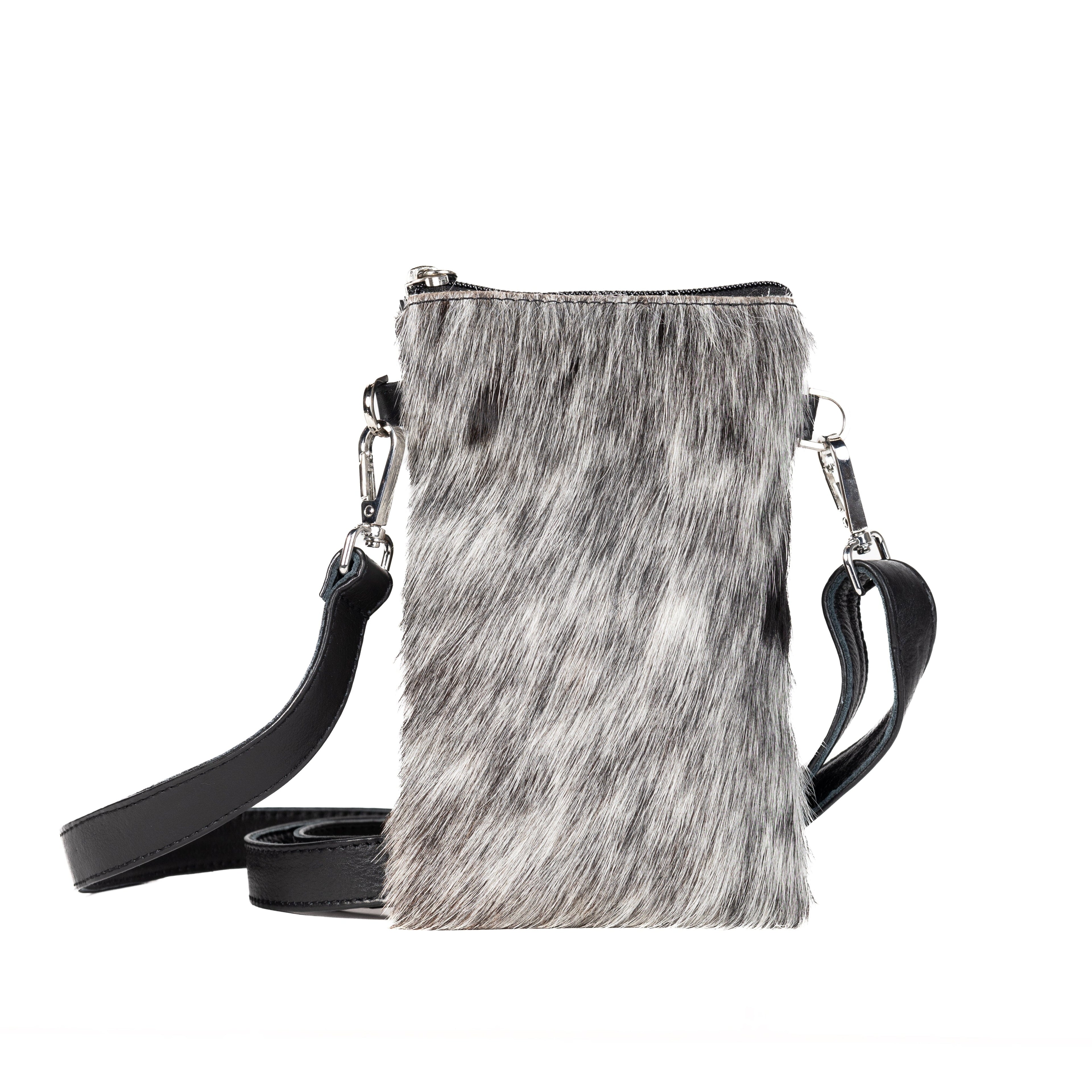 Fur Get Me Not Cowhide Phone Pouch