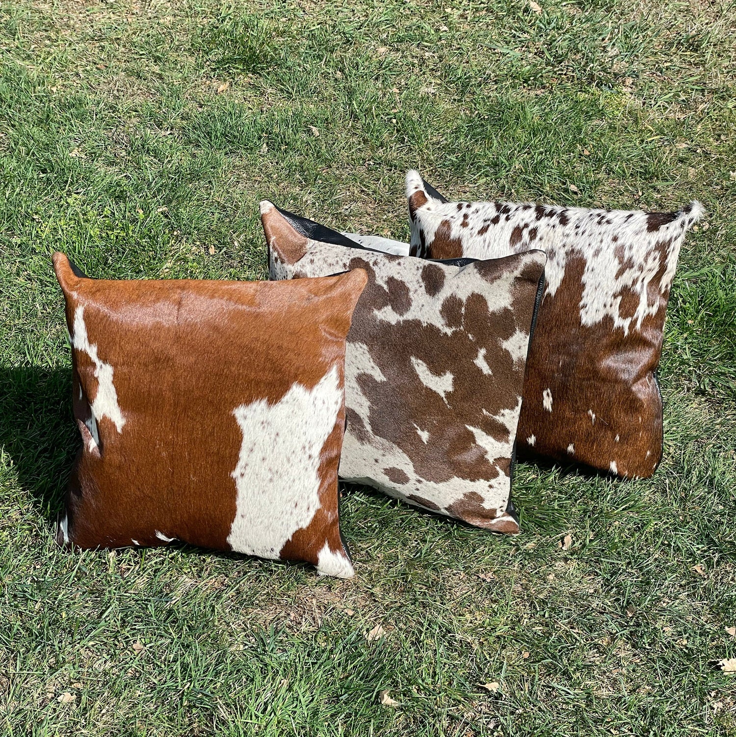 Cowhide Leather Cushion Cover Buy 1 get 2 Free