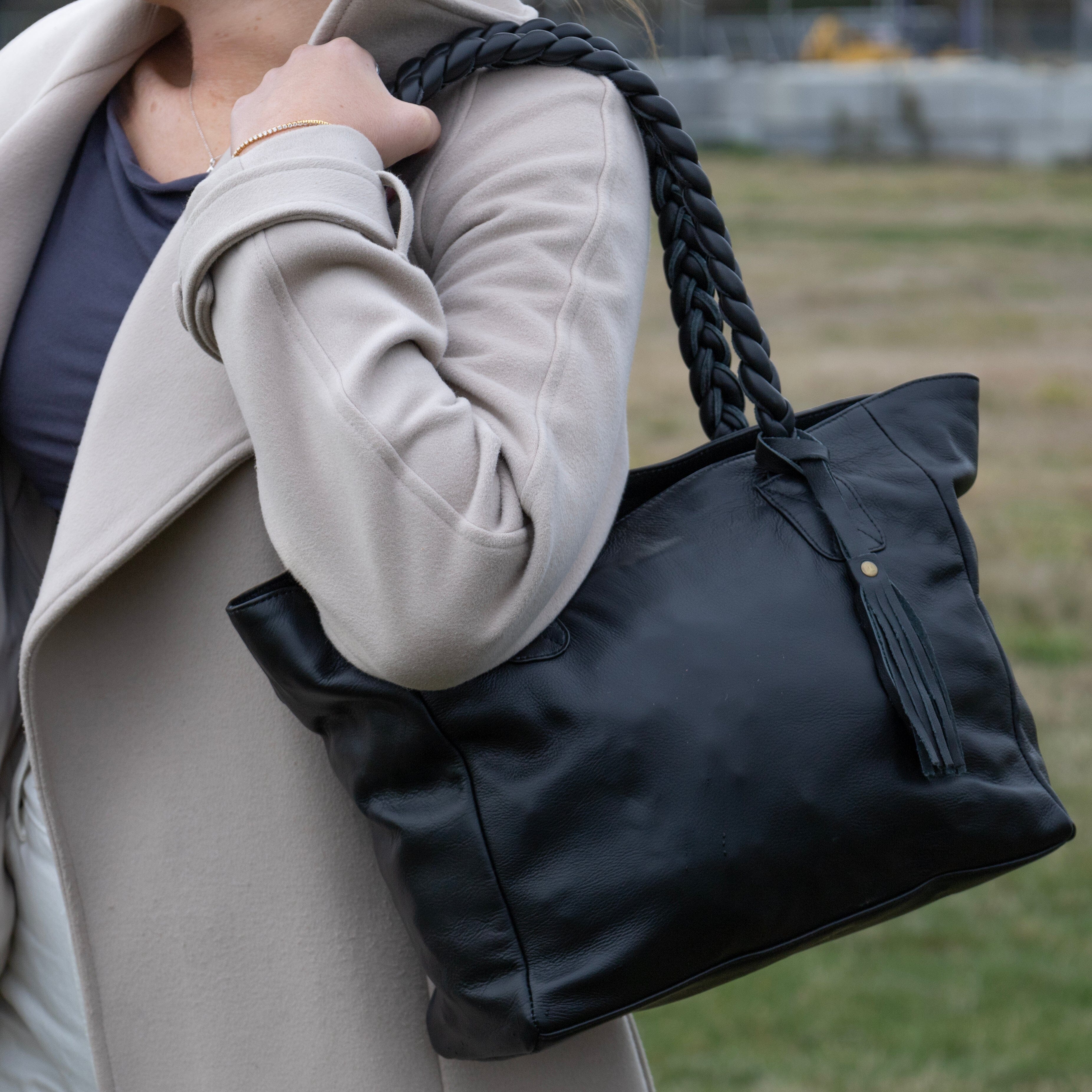 Leather Giddy Goat Tote