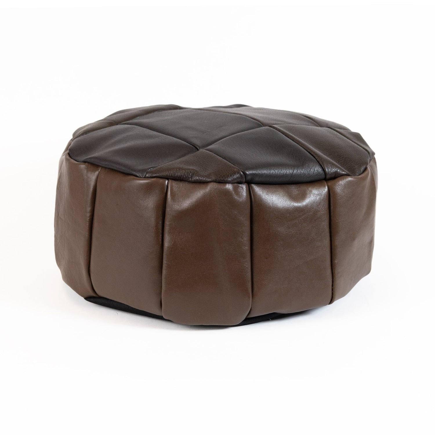NZ Made Antique Leather Pouf