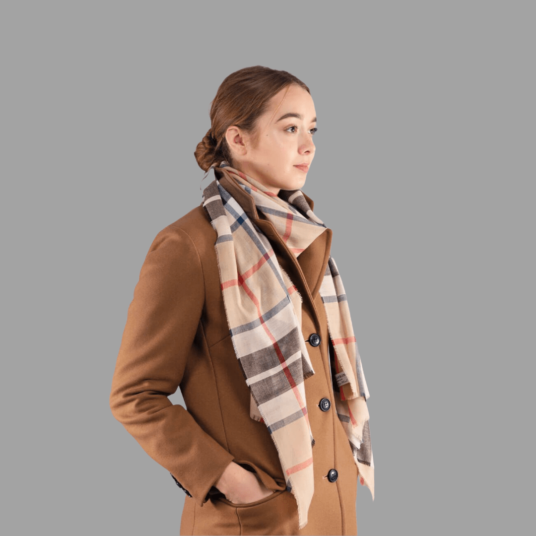 Alba Thomson Camel Modern Extra Fine Merino Stole | Wool Scarf - Pre Order