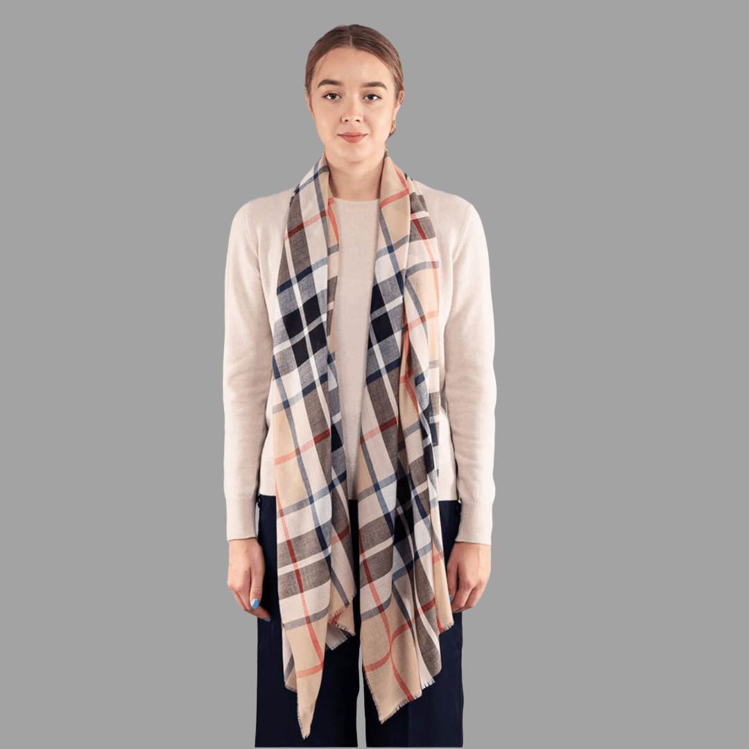 Alba Thomson Camel Modern Extra Fine Merino Stole | Wool Scarf - Pre Order