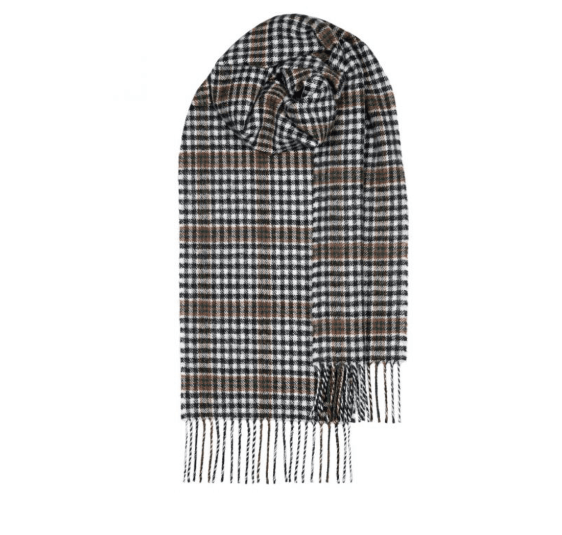 Bowhill Burns Check Lambswool Scarf | Wool Scarf