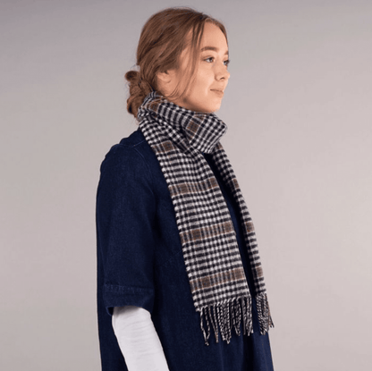 Bowhill Burns Check Lambswool Scarf | Wool Scarf - Pre order