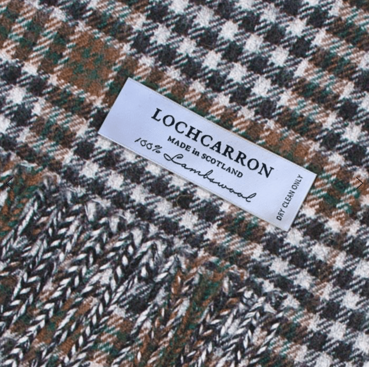 Bowhill Burns Check Lambswool Scarf | Wool Scarf - Pre order