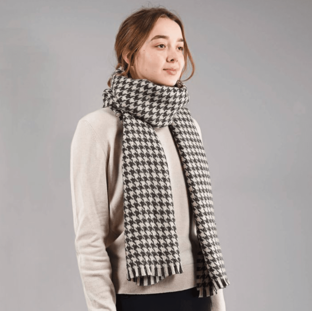 Fearne Scarf British Wool Corrie Pearl | Wool Scarf