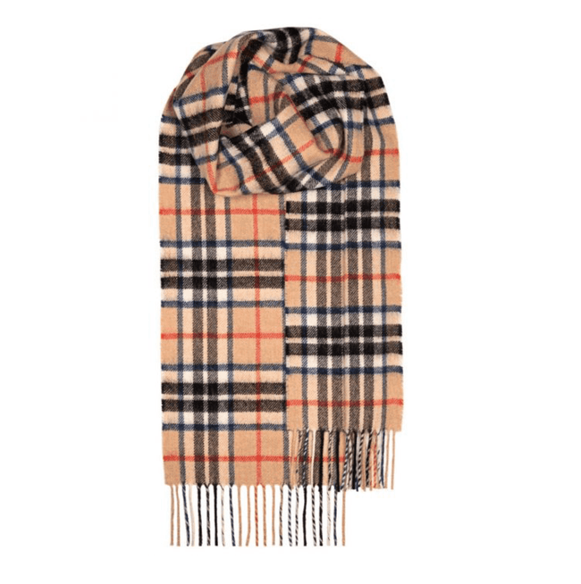 Bowhill Thomson Camel Lambswool Scarf