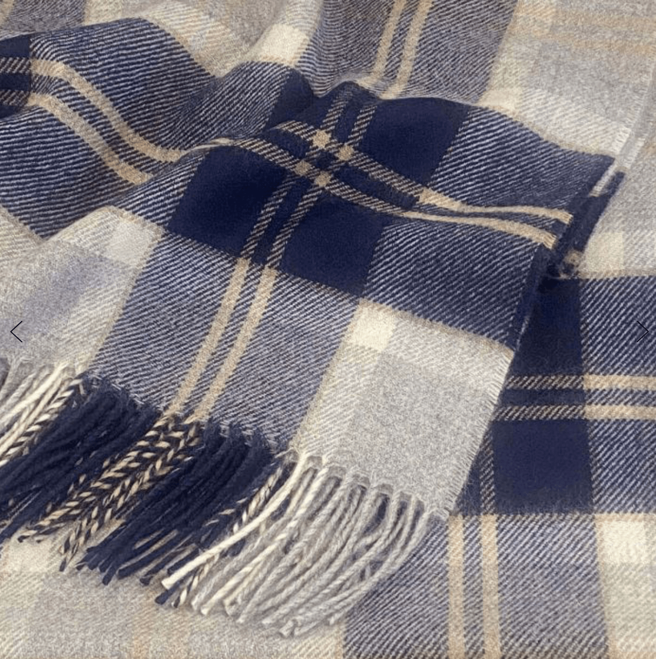 Bowhill Bannockbane Grey Lambswool Scarf | Wool Scarf