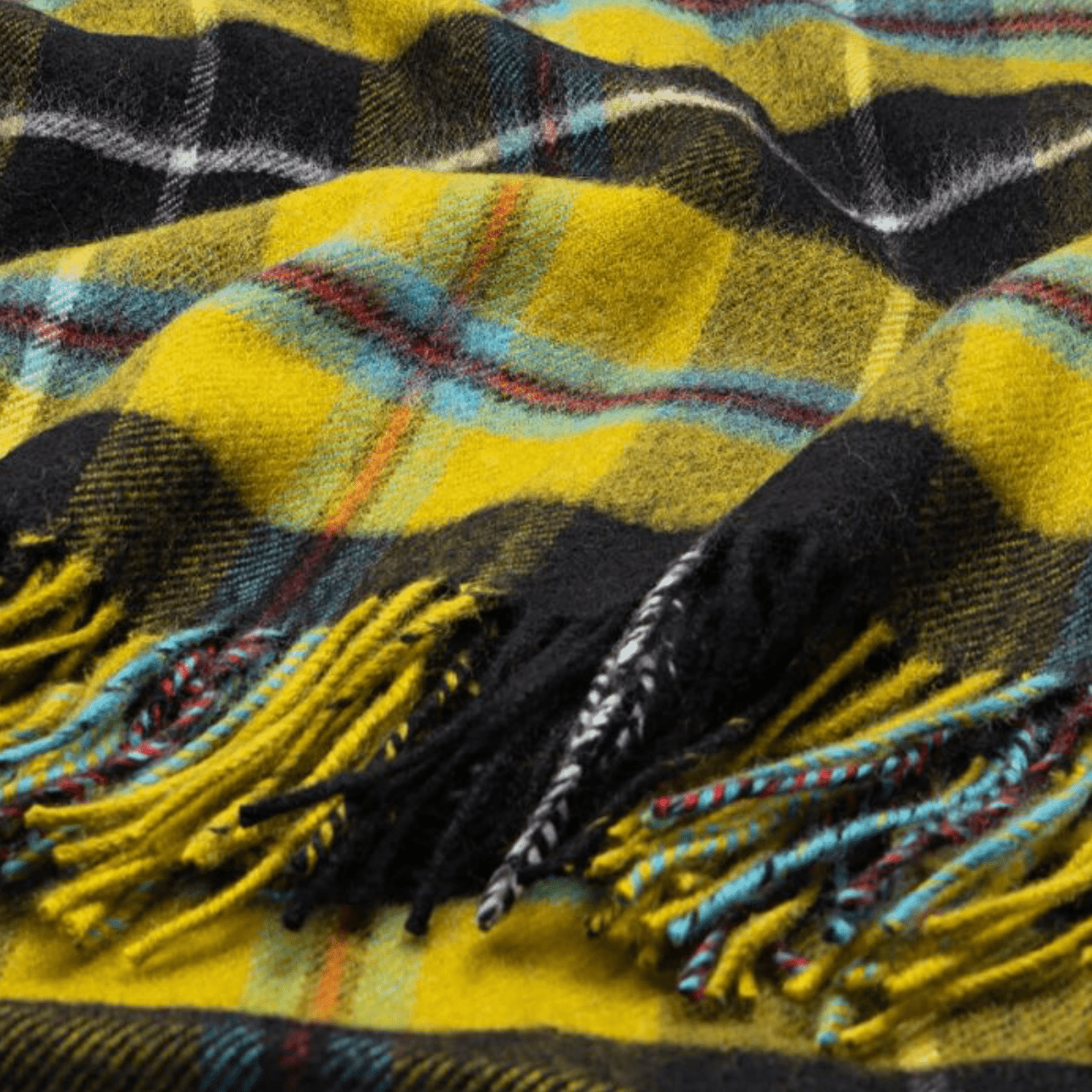 Cornish National Tartan Lambswool Blanket