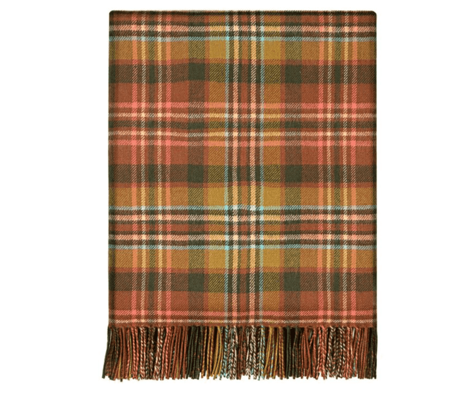 Scott Green Antique Tartan Lambswool Blanket