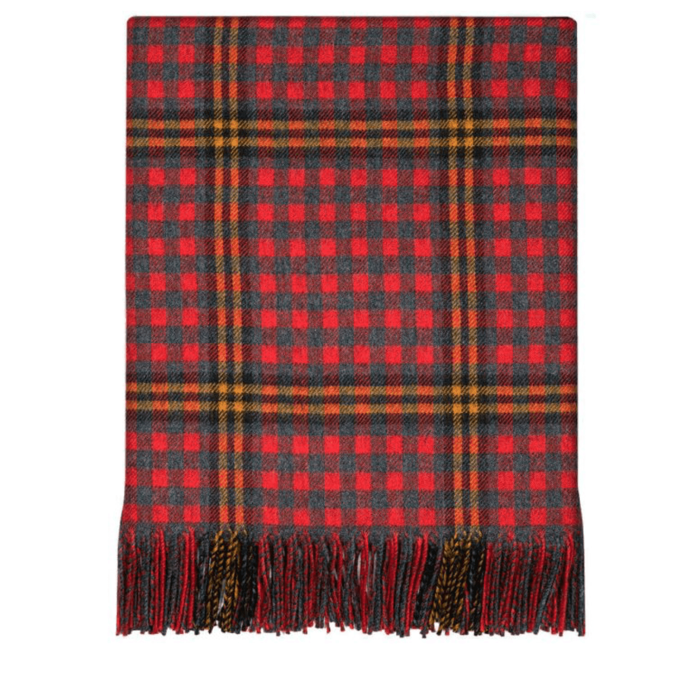 Red Red Rose Tartan Lambswool Blanket