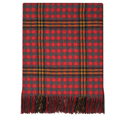 Red Red Rose Tartan Lambswool Blanket