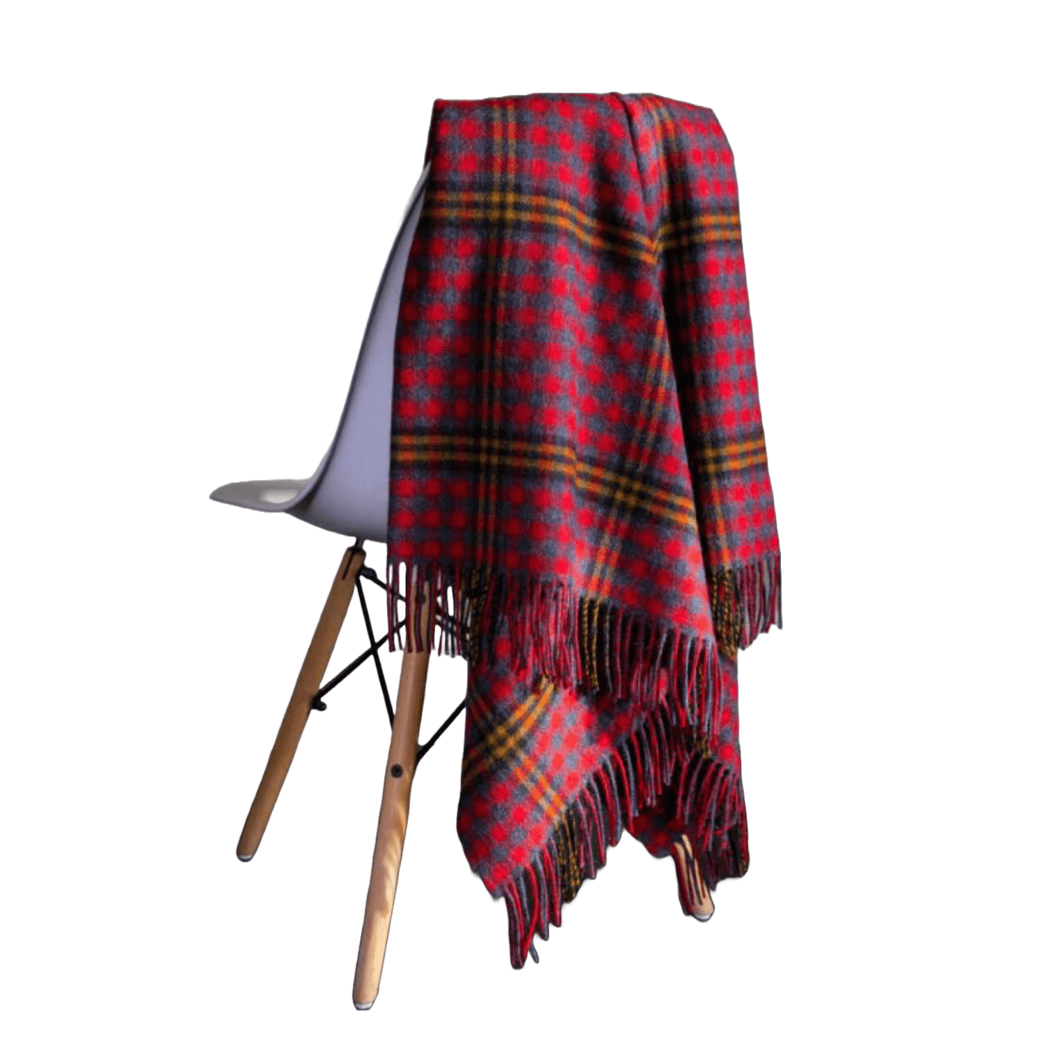 Red Red Rose Tartan Lambswool Blanket