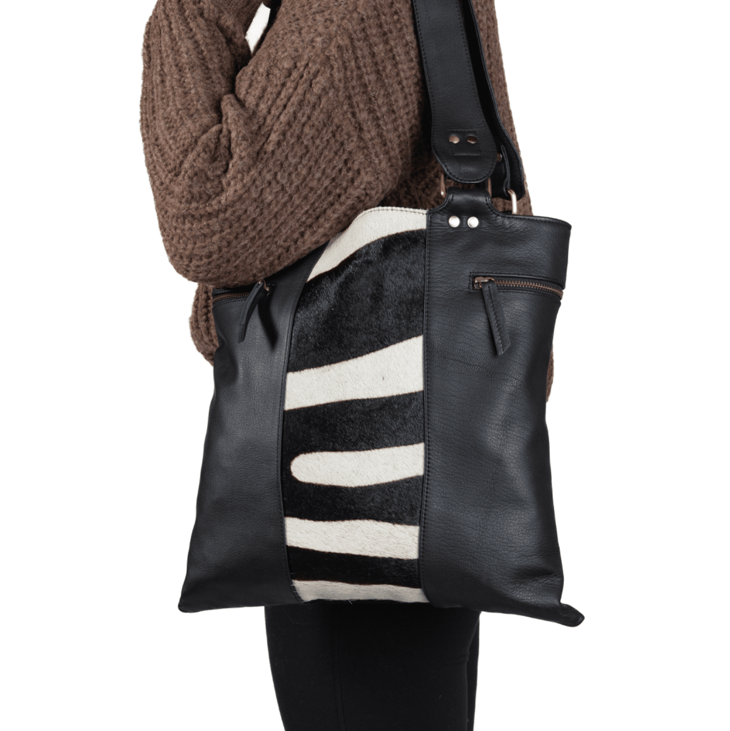 Wild Stripes Cowhide Tote Bag