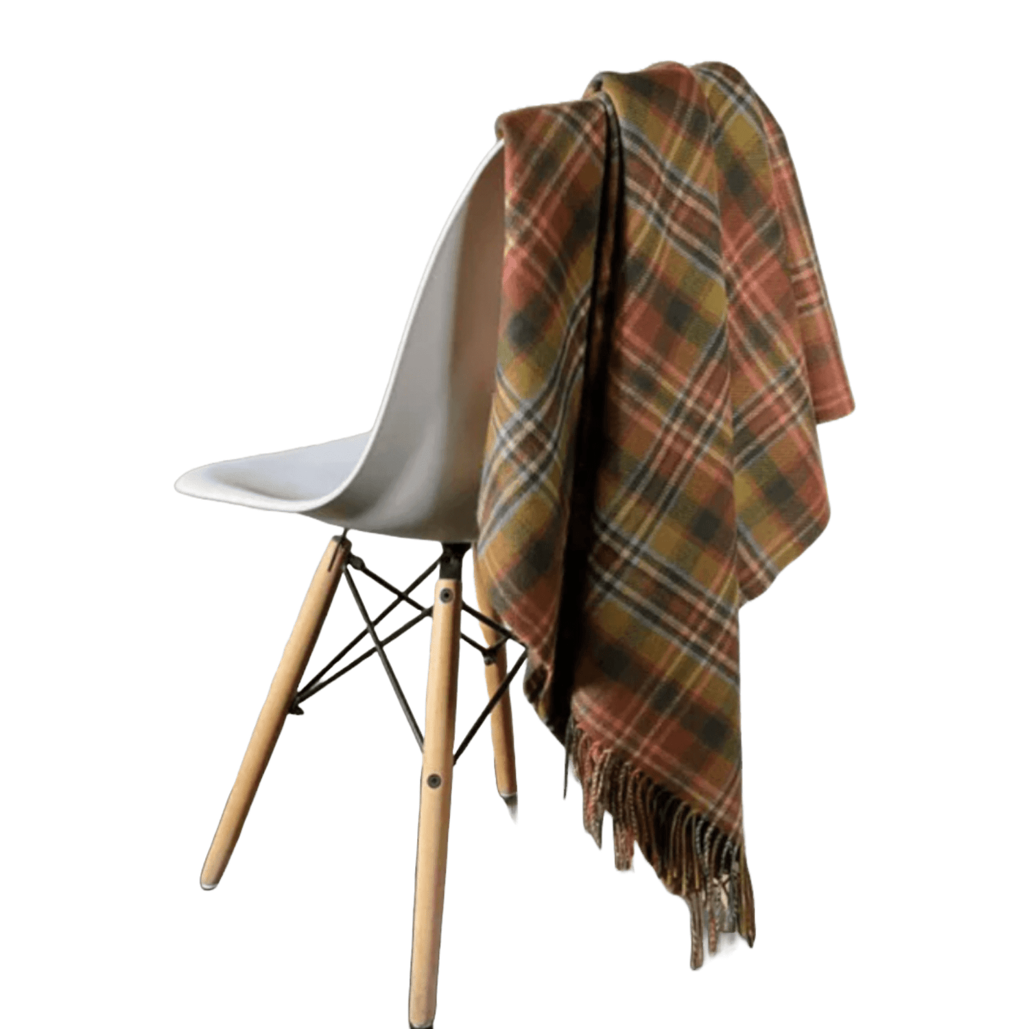 Scott Green Antique Tartan Lambswool Blanket