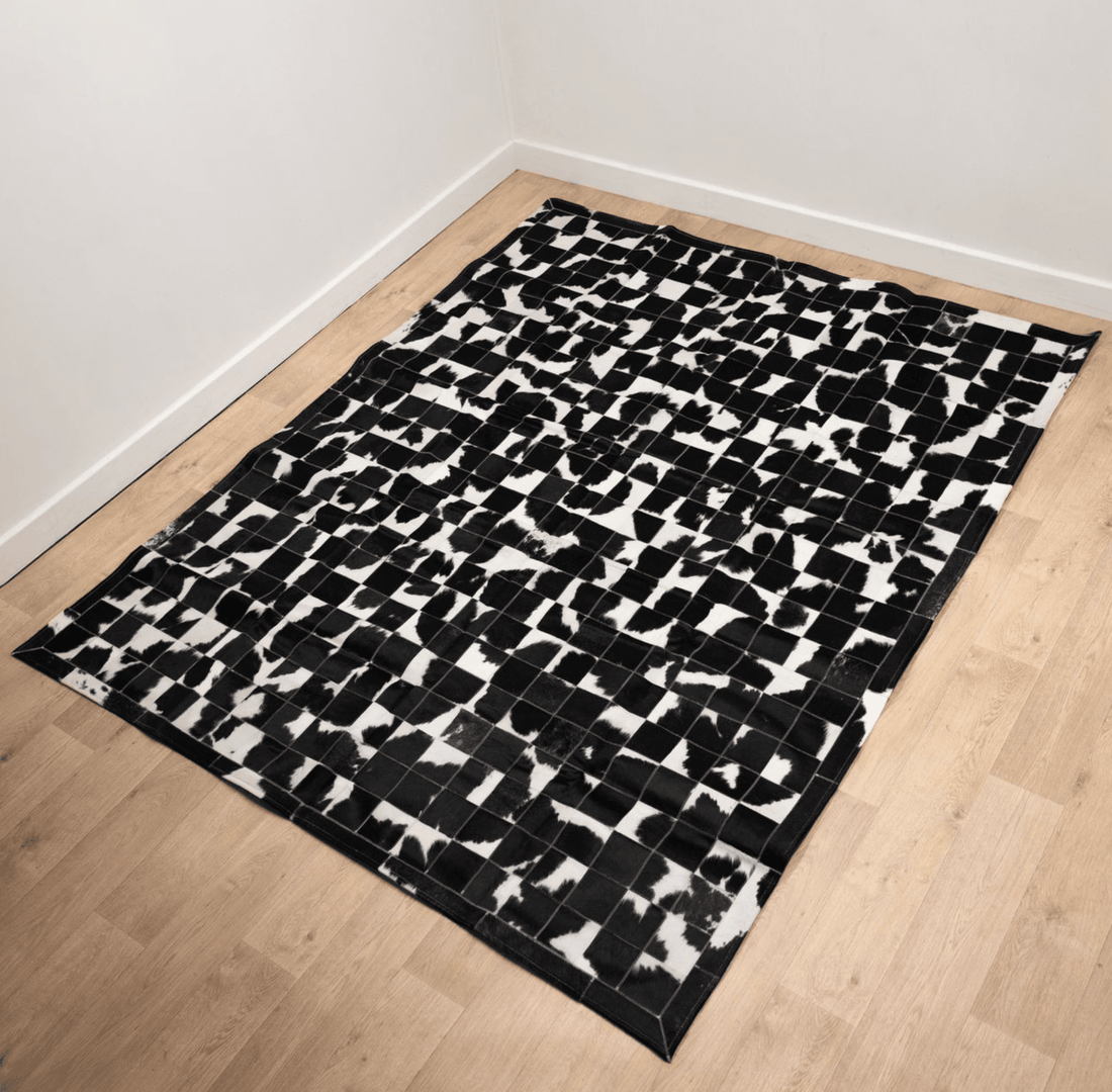 Patchwork Rug Black &amp; White 2M By 2.5M