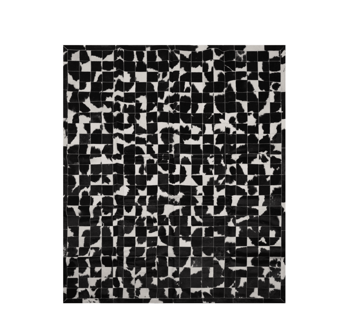 Patchwork Rug Black &amp; White 2M By 2.5M