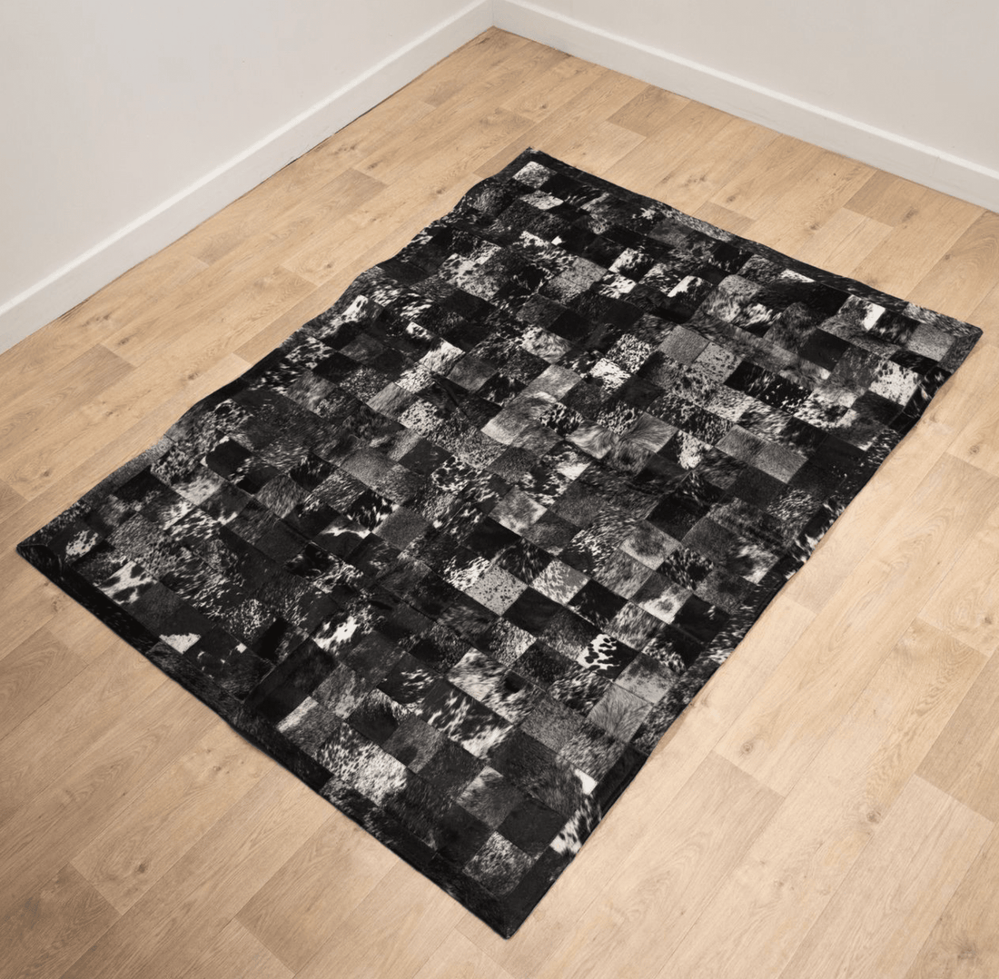 Patchwork Rug Black &amp; White