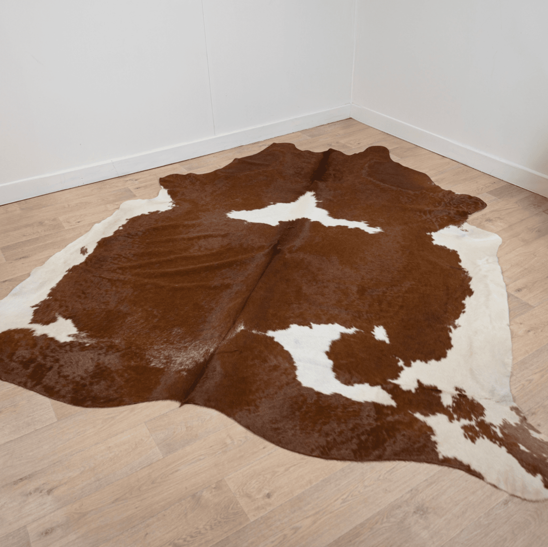 Brown &amp; White Cowhide Rug