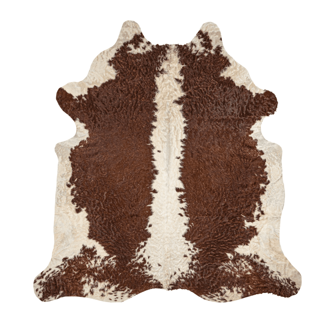 Brown &amp; White Cowhide Rug