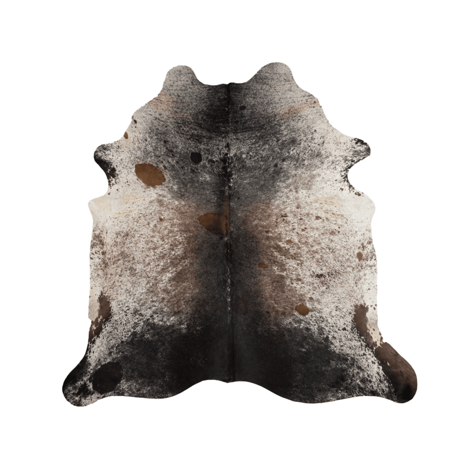 Salt &amp; Pepper Brown Cowhide Rug