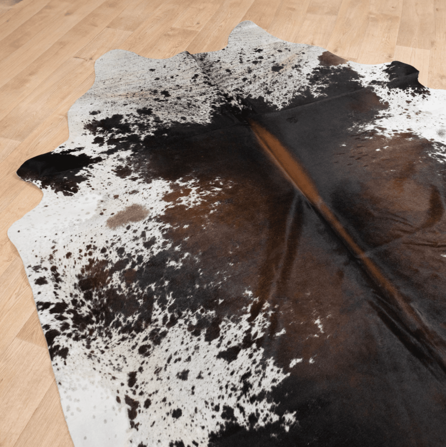 Salt &amp; Pepper Brown Cowhide Rug