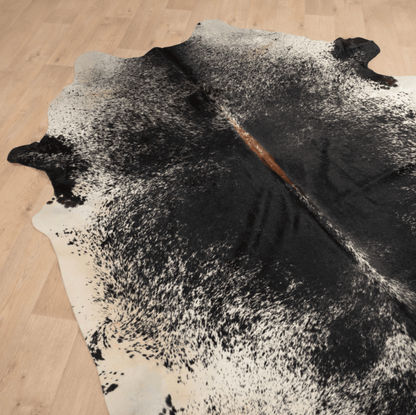 Salt &amp; Pepper Tricolour Cowhide Rug