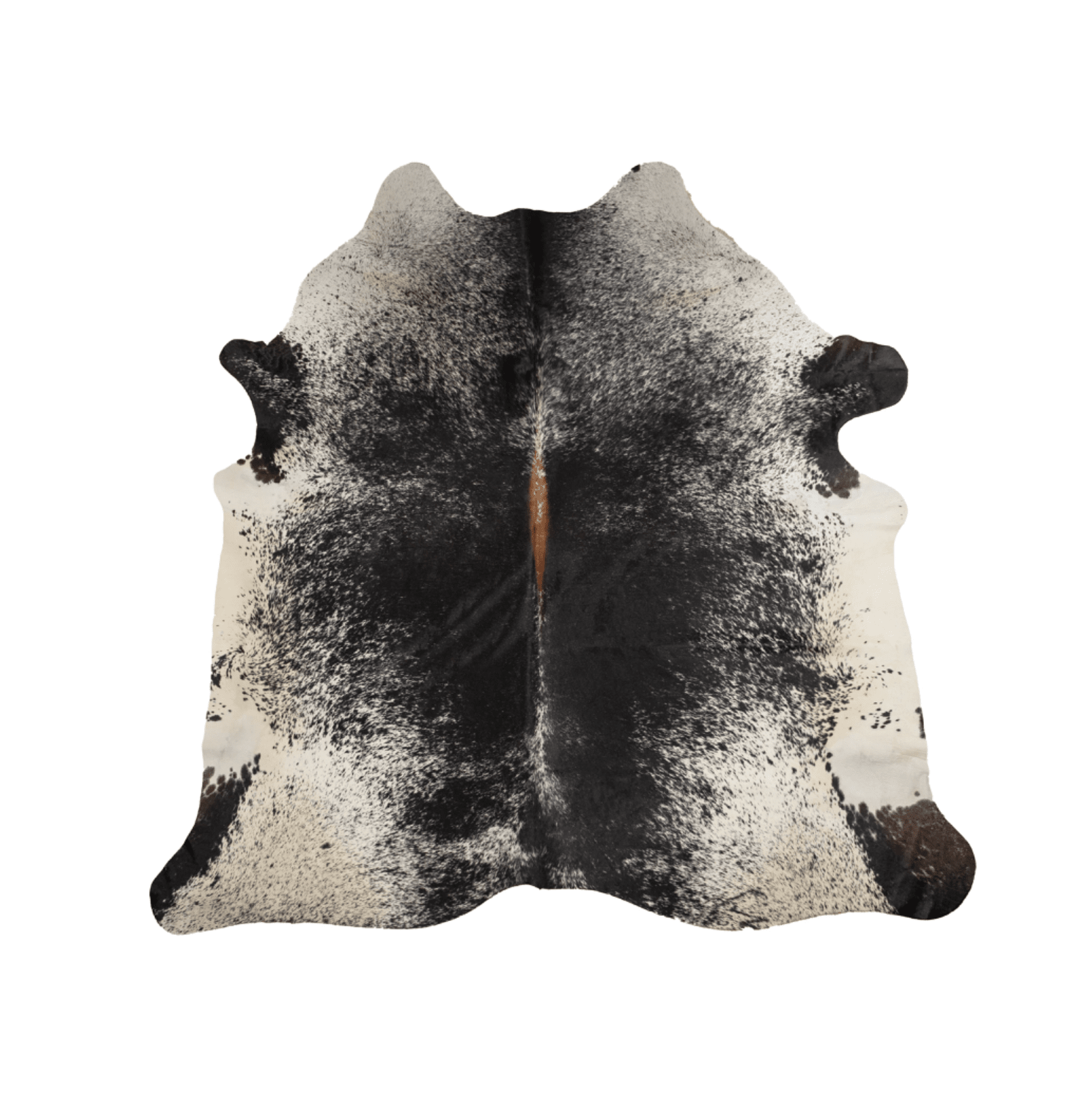 Salt &amp; Pepper Tricolour Cowhide Rug