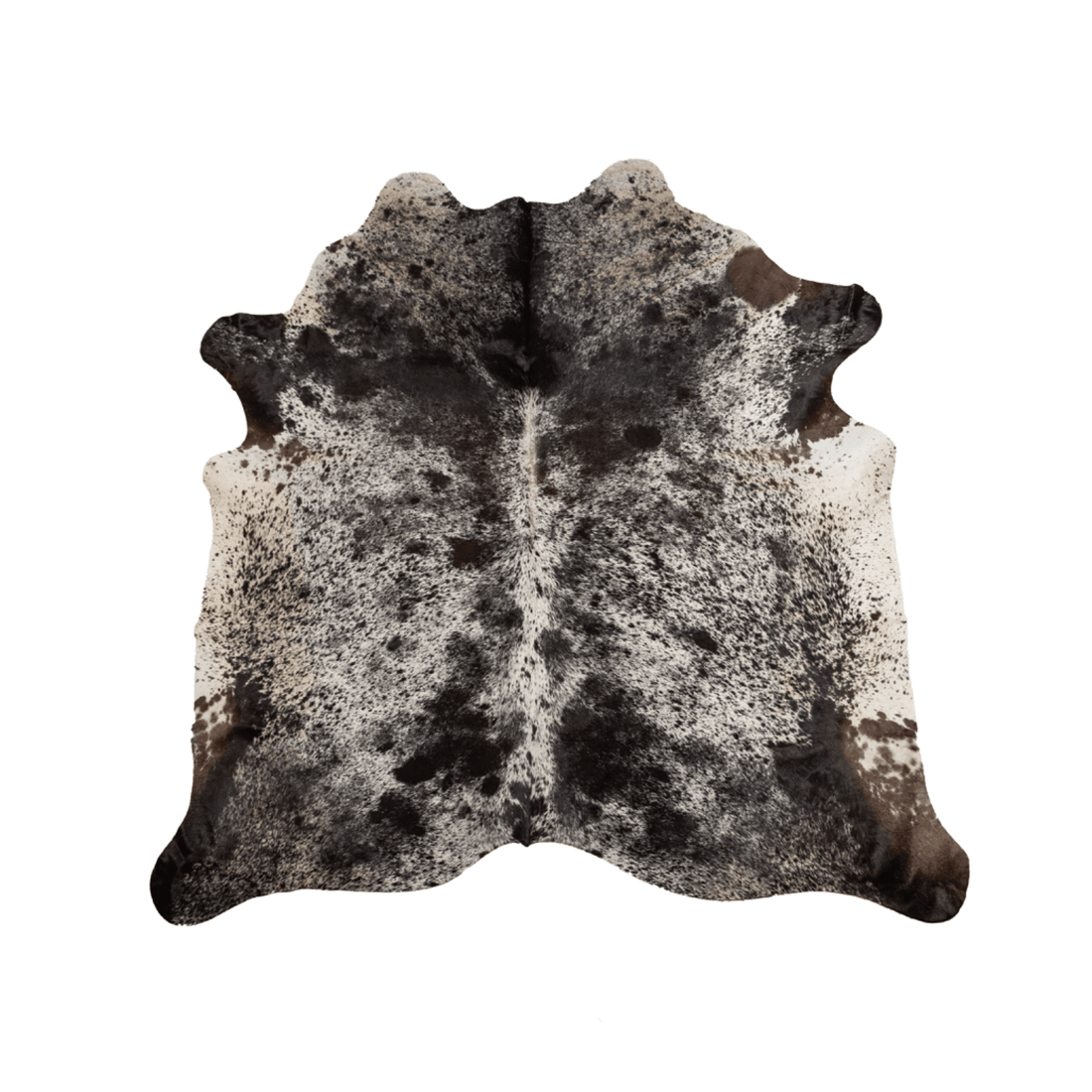 Salt &amp; Pepper Tricolour Cowhide Rug